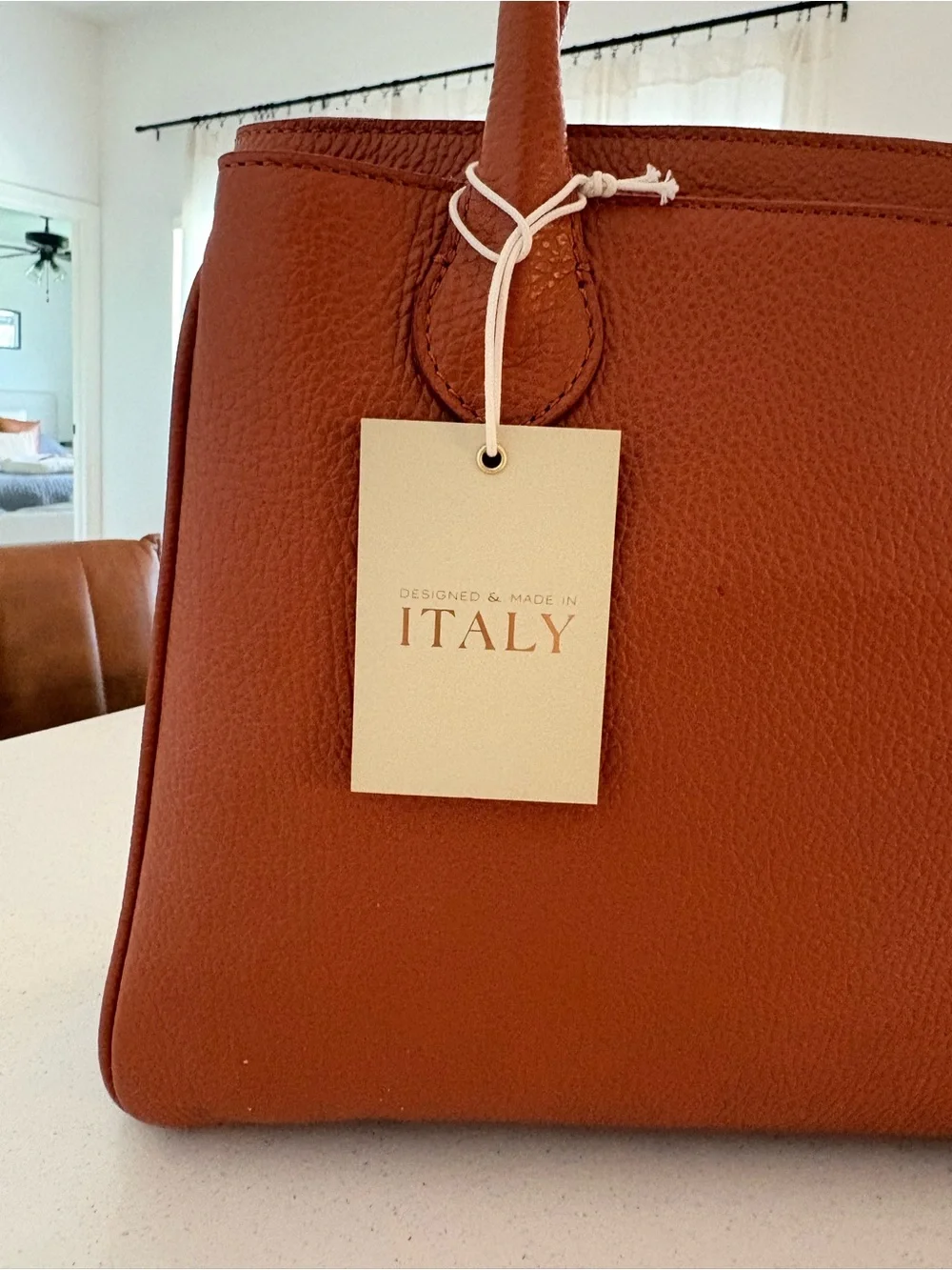 Iacucci Italian Leather Purse - Red Brown